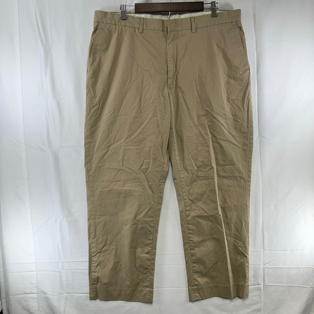 Polo Ralph Lauren Chino Pants Mens 40L Khaki Tan 100% Cotton Straight Leg 39x29
